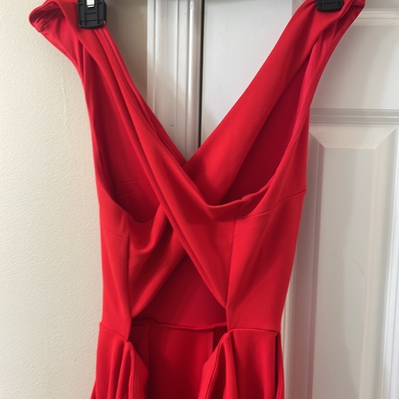 Express Cross Back Wide Leg Red Jumpsuit in Red- Worn once - Picture 3 of 4